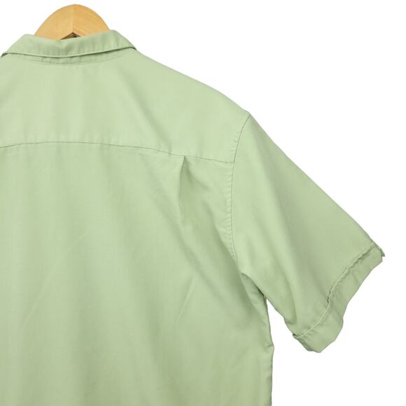 Cubavera Men's Short Sleeve Button-Up Shirt Size Large Green Casual Resort Wear - Picture 10 of 13